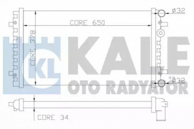 KALE OTO RADYATOR 348500 -  Радиатор, охлаждение двигателя